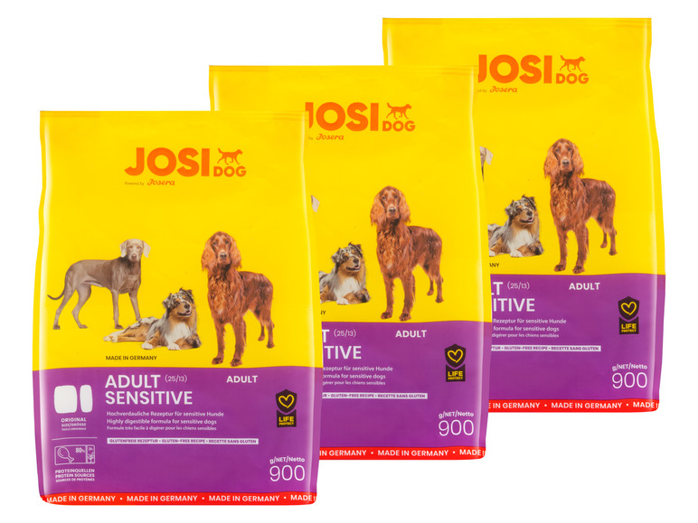 Gehe zu Vollbildansicht: JosiDog Hundetrockennahrung Adult Sensitive, 3 x 900 g - Bild 1
