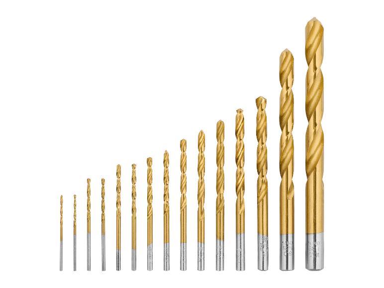 Satz Metallbohrer: verschiedene Größen.