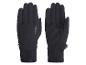 Ein Paar schwarze Icepeak-Handschuhe mit Markenlogo