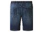 Blaue Herren-Jeansshorts mit elastischem Bund, Rückansicht