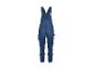 Blaue Jeans-Arbeitslatzhose mit mehreren Taschen und verstellbaren Trägern