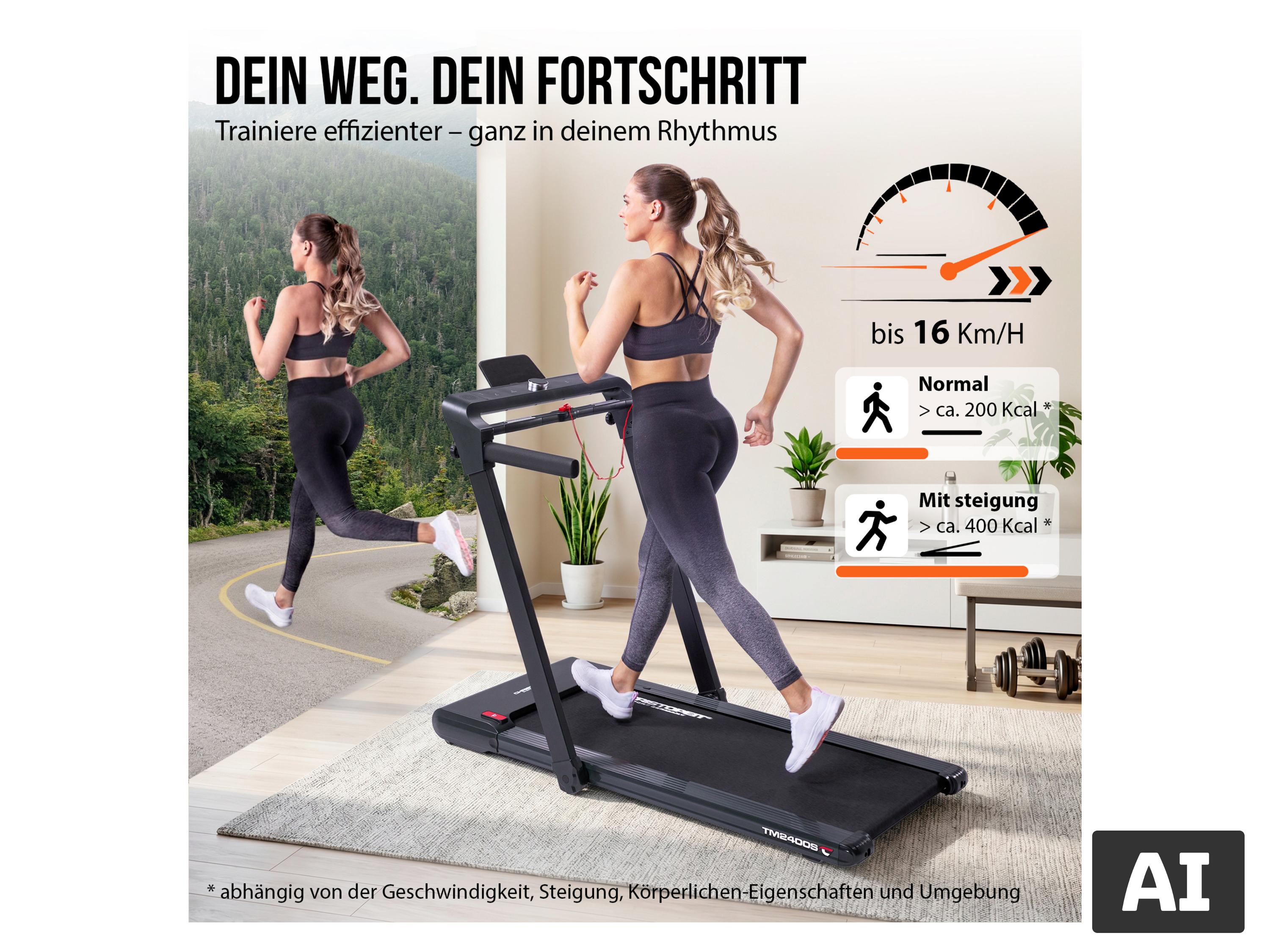 CHRISTOPEIT Laufband »TM 2400S« mit Gestensteuerung & Kinomap App – Bild 2 von 4