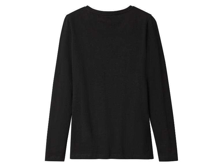 Schwarzes Langarm-T-Shirt