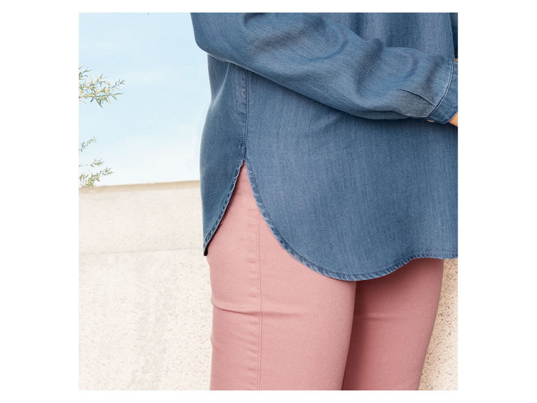 Gehe zu Vollbildansicht: ESMARA® Damen Bluse, leicht tailliert geschnitten, mit abgerundetem Saum - Bild 8