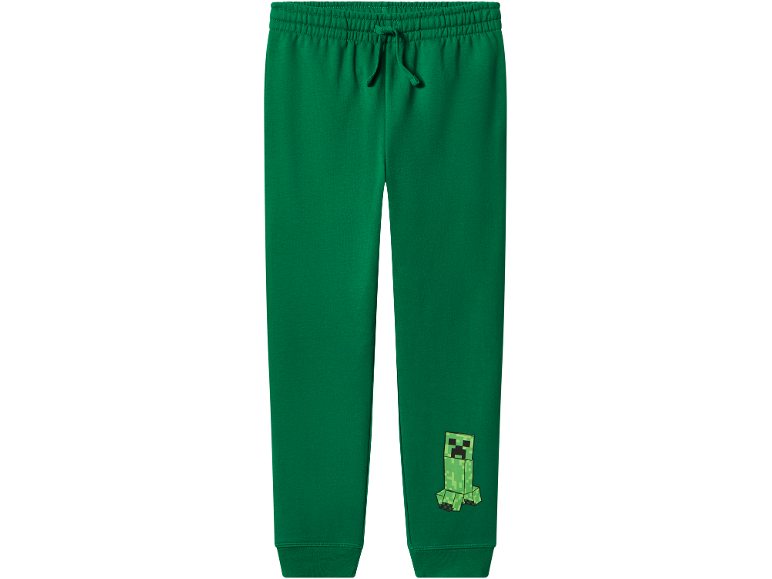 Grüne Kinder-Jogginghose mit Gummibund und Monster-Print