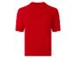 Rotes Kurzarm-T-Shirt mit Rundhalsausschnitt.