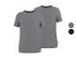 Set aus zwei grauen und schwarzen Herren-T-Shirts mit Farbmustern.
