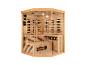 Home Deluxe Infrarotsauna aus hellem Holz mit Glastür