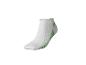 Weißer kurzer Socken mit grünen Details