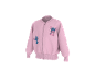 Rosa Bomberjacke mit Stitch- und Angel-Charakteren