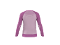 Damen-Sportshirt mit langen Ärmeln, in Rosa und Hellviolett.
