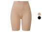 Beigefarbene, nahtlose Shapewear-Shorts.