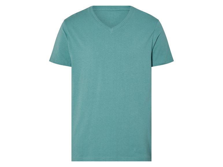 Türkisfarbenes V-Neck T-Shirt für Herren.