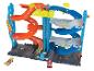 Hot Wheels Spielset mit Garage, Rampen und Rennwagen