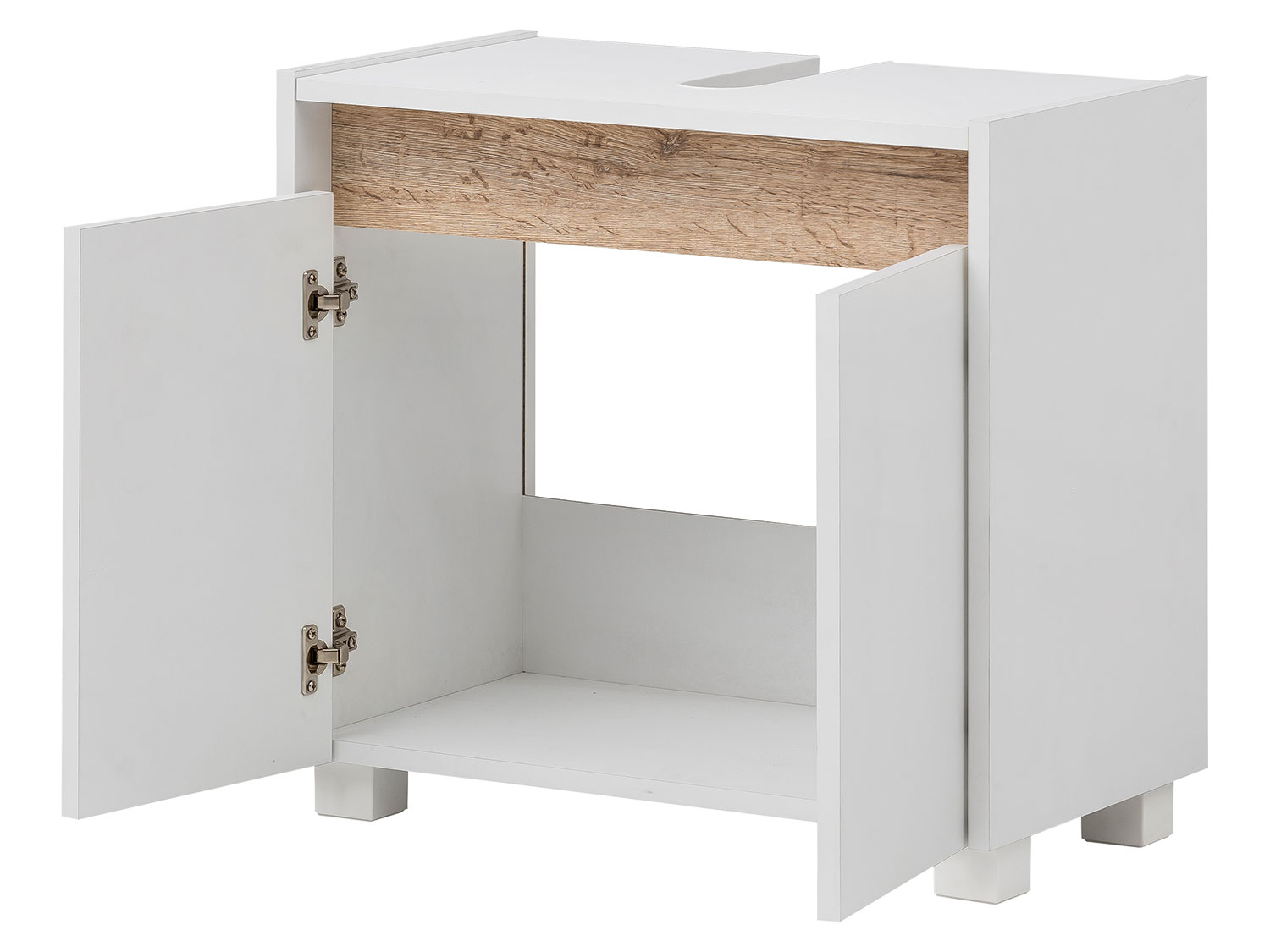 Thumbnail - Schildmeyer Waschbeckenunterschrank Cosmo (Perlweiß, Breite 56,9 cm)