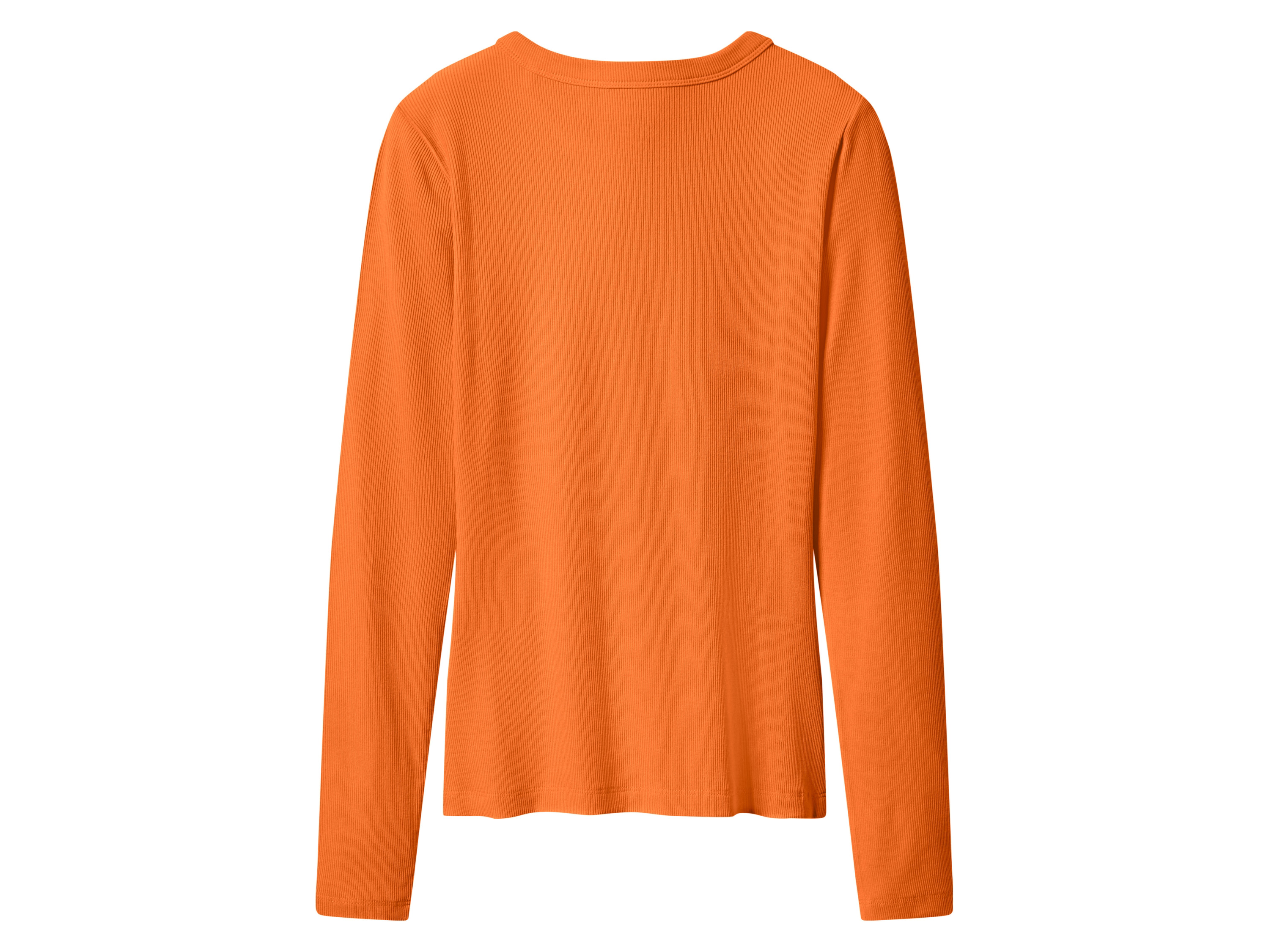 Thumbnail - esmara® Damen Gerippte Langarmshirts, 2 Stück (dunkelbraun/orange, S(36/38))