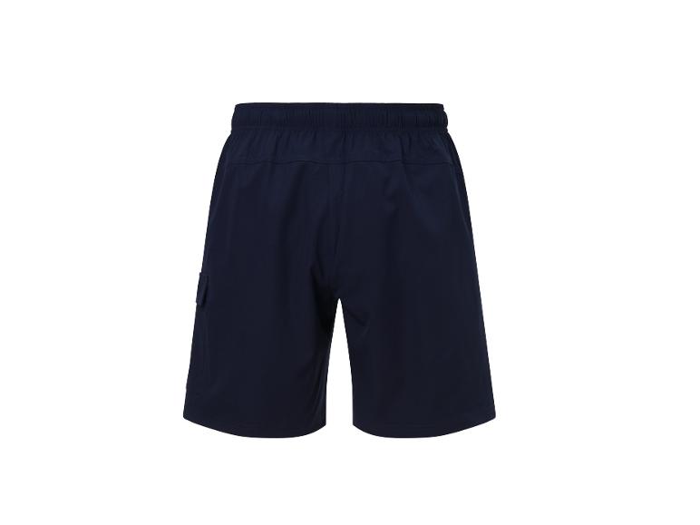 Marineblaue Badehose.