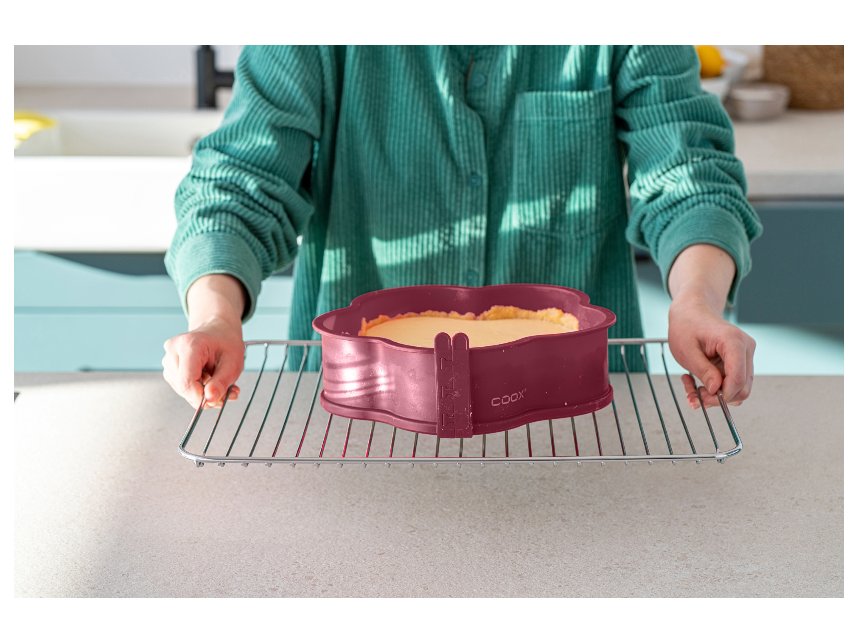 Thumbnail - Coox Silikon-Springform »Blume«  (dunkelrot)