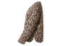 Gesteppte Jacke mit Leopardenmuster, Seitenansicht.