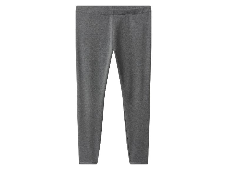 Damen-Leggings aus grauem Baumwollmischgewebe