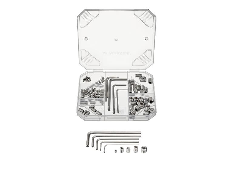 Backside-Set mit Inbusschlüsseln und Schrauben.