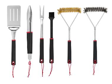 GRILLMEISTER Grillwender / Grillzange / Grillgabel + Marinierpinsel / Grillbürsten