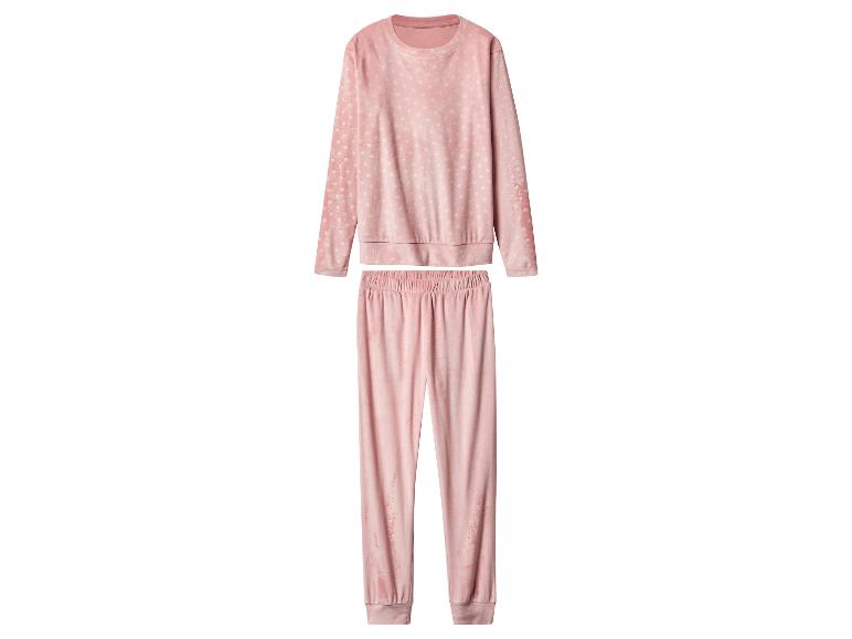 Rosa Samt-Pyjama-Set mit Punkten
