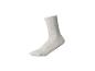 Weißer Socken auf weißem Hintergrund