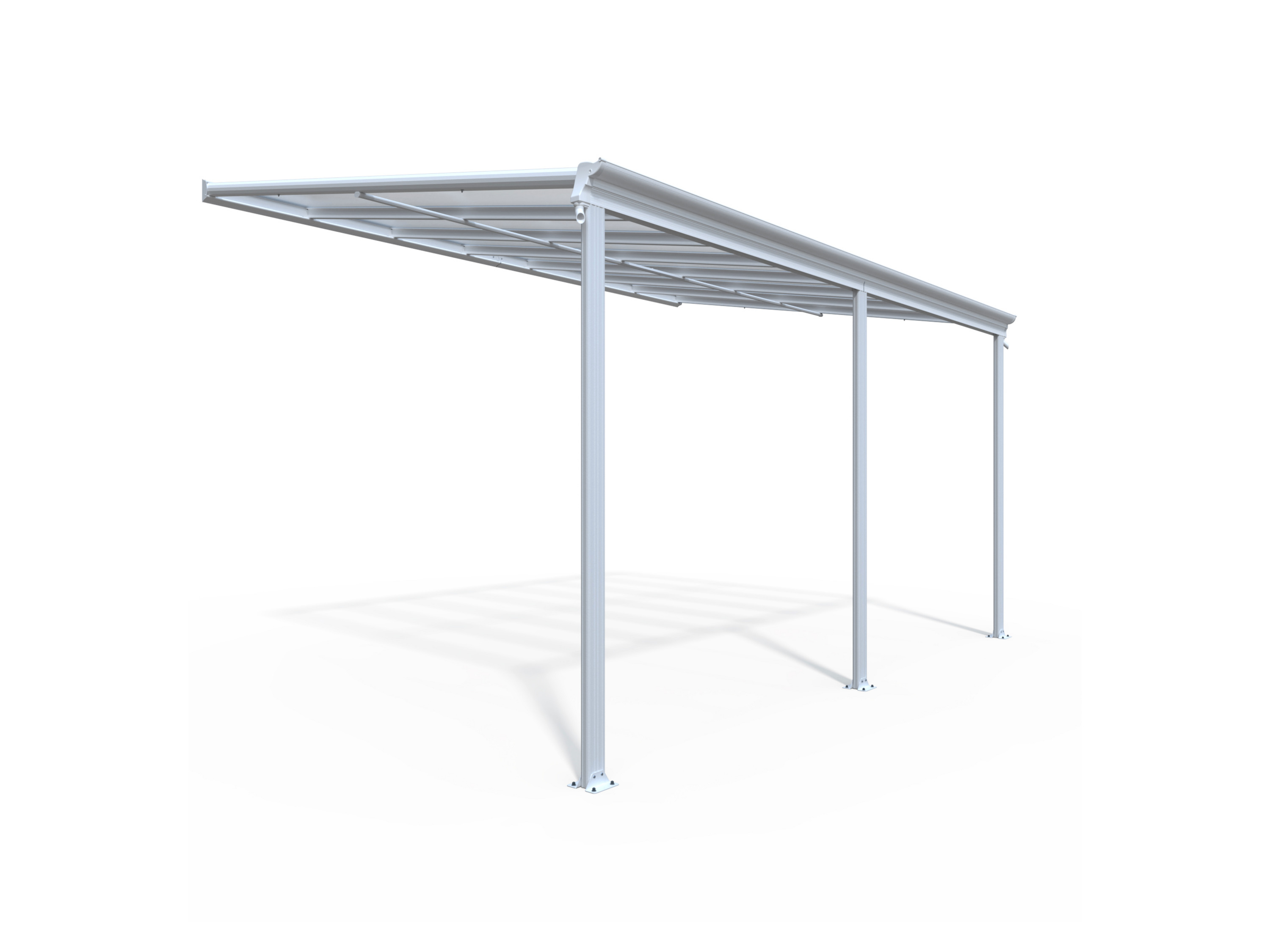 HOME DELUXE Terrassendach Terrassenüberdachung SOLIS Weiß, BxT: 434.00x303.00 cm, (inkl. Hohlkammerplatten, Montagematererial), Wintergartendach Verandaüberdach – Bild 3 von 4