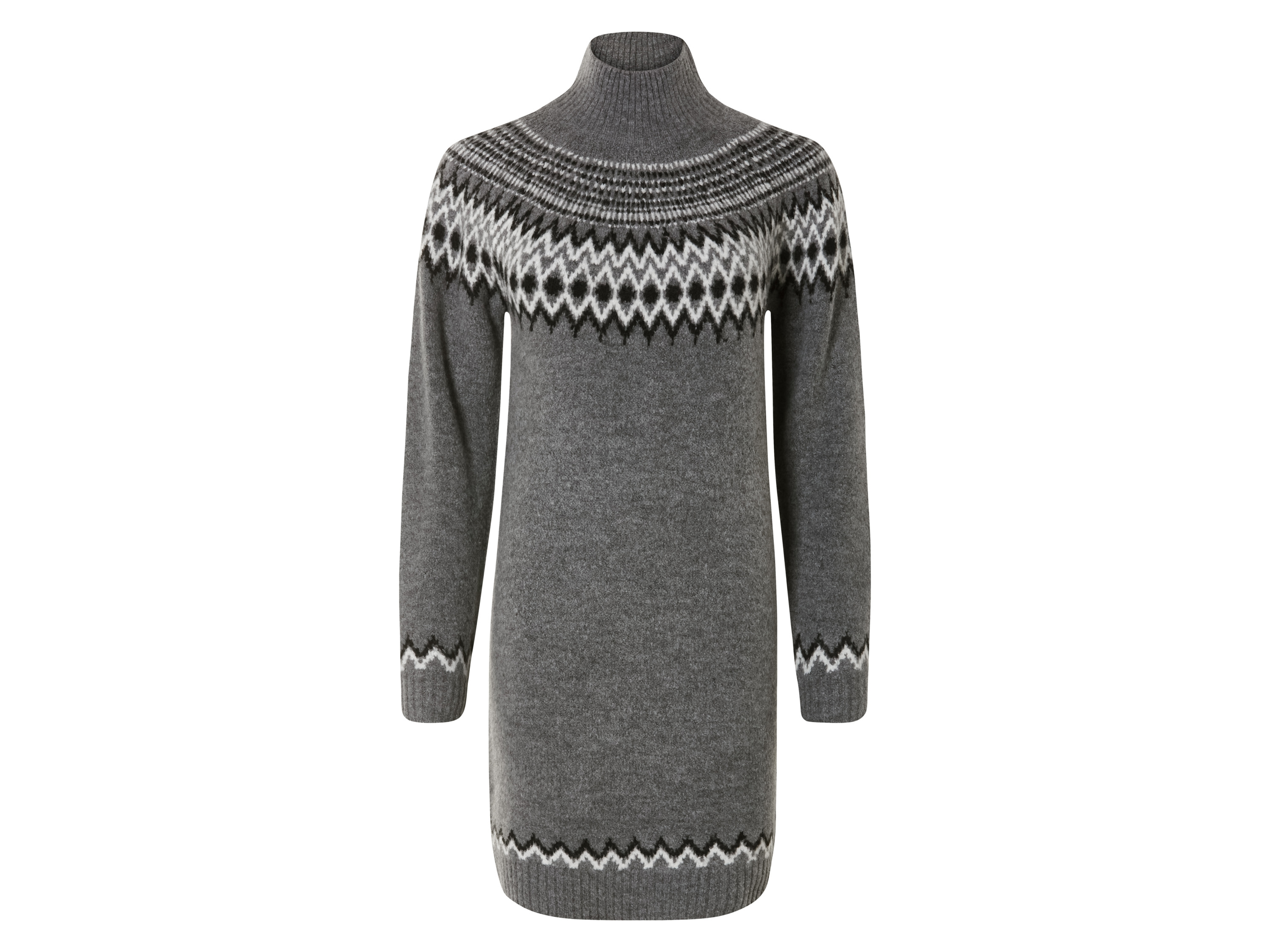esmara® Damen Kleid Strick (Grau, S(36/38))““ | Rippbündchen an Ärmel- und Saumabschluss Schnitt: – Ausschnitt: beige: mit Rundhalsausschnitt Kragenform: grau, schwarz: mit Stehkragen Ärmellänge: regulär Länge: – Material: Polyacryl, 16 % Polyester recycelt, 5 % Wolle, 2 % Elasthan Lycra® Pflegehinweis: waschen bei max. 30 °C Pflegeleicht nicht bleichen nicht im Wäschetrockner trocknen bügeln bis 110 °C Stufe 1. Kein Bügeln mit Dampf nicht trockenreinigen Größe: In der Filiale: S 36/38 – XL 48/50 Im Onlineshop: XS 32/34 – XL 48/50 Meine Lidl-Größe – so einfach gehts Einfach den Lidl-Größenrechner besuchen. Für deine Personengruppe und Produktgruppe die gemessenen Körpermaße eintragen und dann den Berechnen-Button betätigen. Schon wird dir deine Größe angezeigt. Oeko-Tex® Standard 100 Geprüft auf Schadstoffe Zertifizierungsnummer: 13.0.30503 Hohenstein Htti Standard 100 by Oeko-Tex® ist die weltweit bekannteste, unabhängige Zertifizierung schadstoffgeprüfter Textil- und Lederprodukte aller Art – vom Garn und den Stoffen bis hin zum gebrauchsfertigen Artikel. Das Label bestätigt