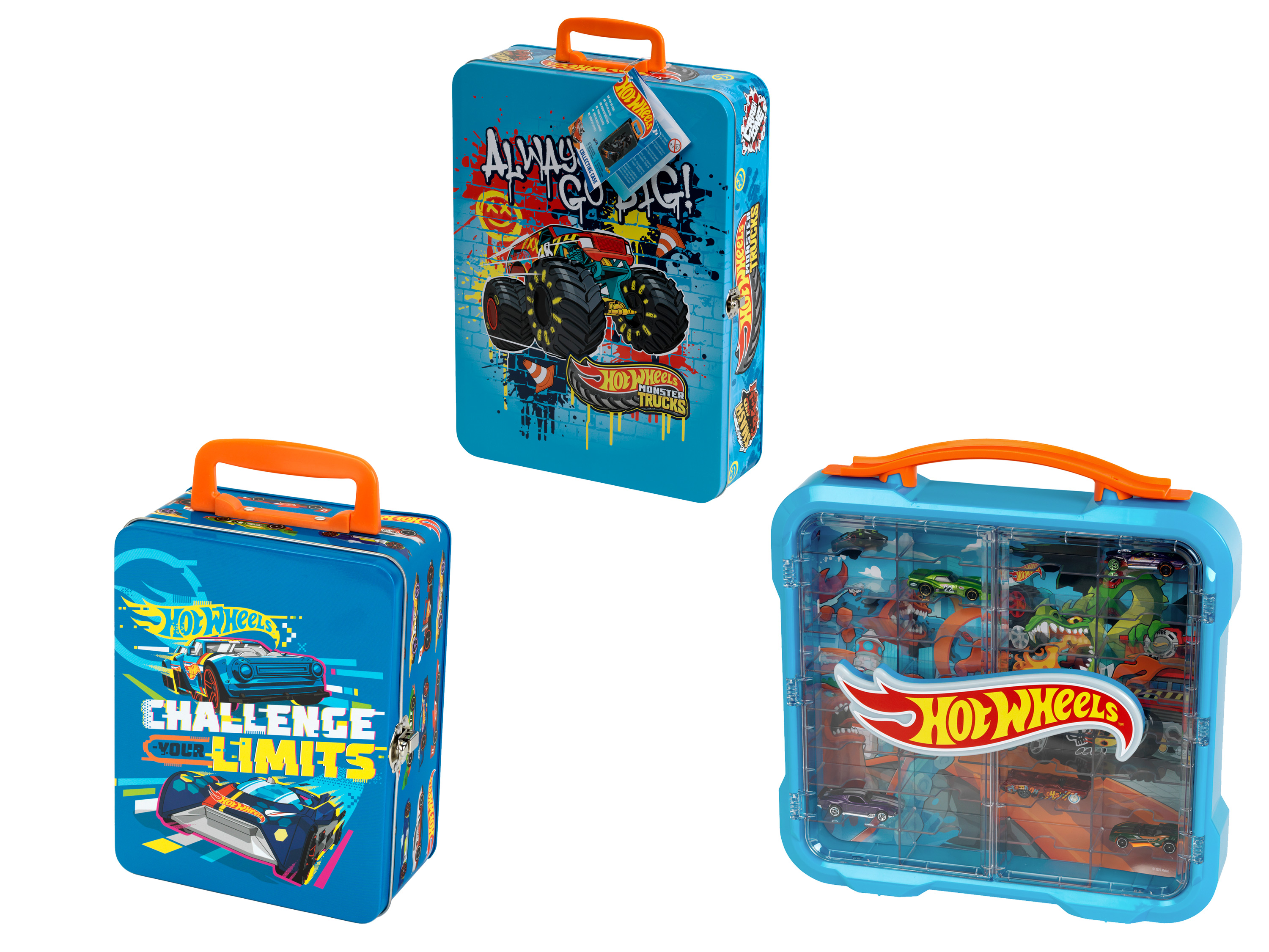 KLEIN Hot Wheels Sammelkoffer in verschiedenen Designs.