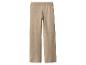 Beige Strickhose mit weitem Bein
