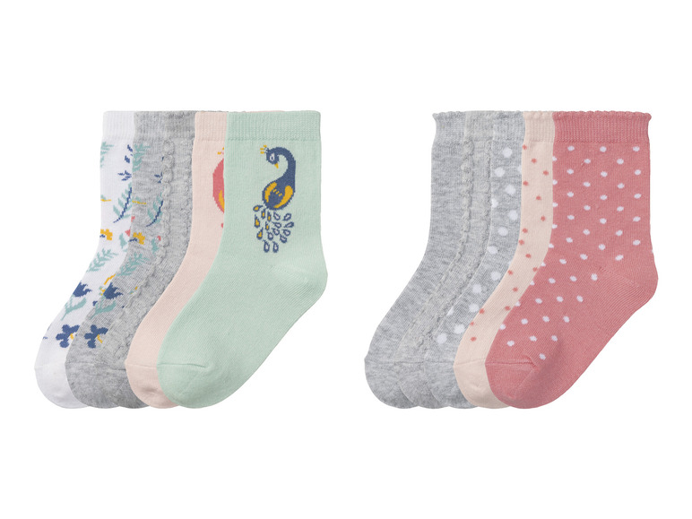 Gehe zu Vollbildansicht: lupilu® Kleinkinder Mädchen Socken, 5 Paar, mit Bio-Baumwolle - Bild 1