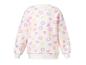 Weißes Sweatshirt mit pastellfarbenem Blumen- und Herzmuster