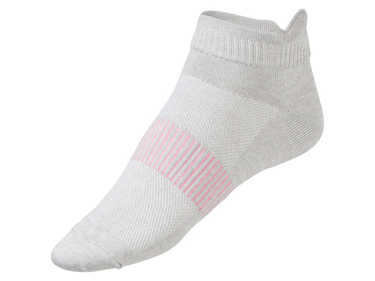 Graue Sport-Socken mit rosa Streifen