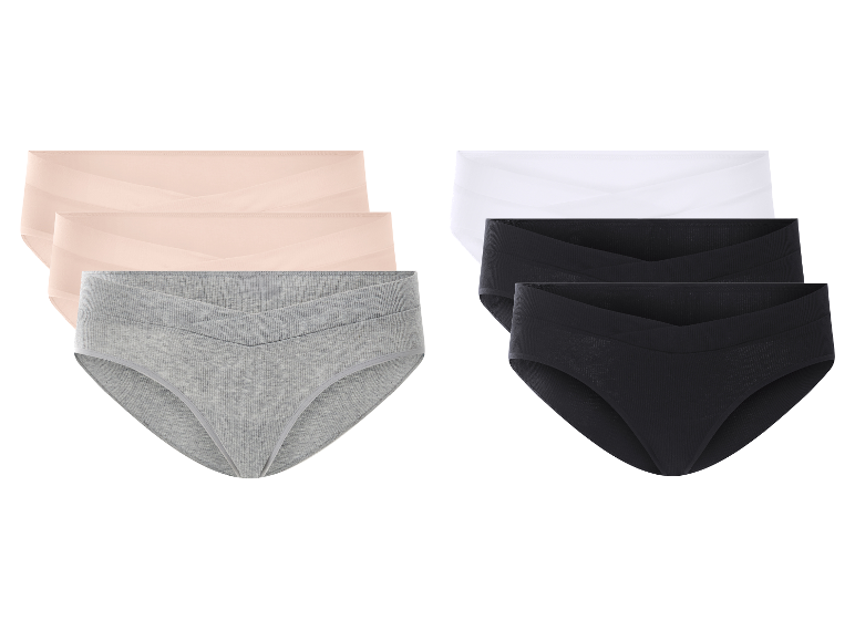 ESMARA® Damen Slips im 3er-Pack, erhältlich in verschiedenen Farben mit Crossover-Bund.