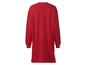 Ein rotes Sweatshirtkleid.