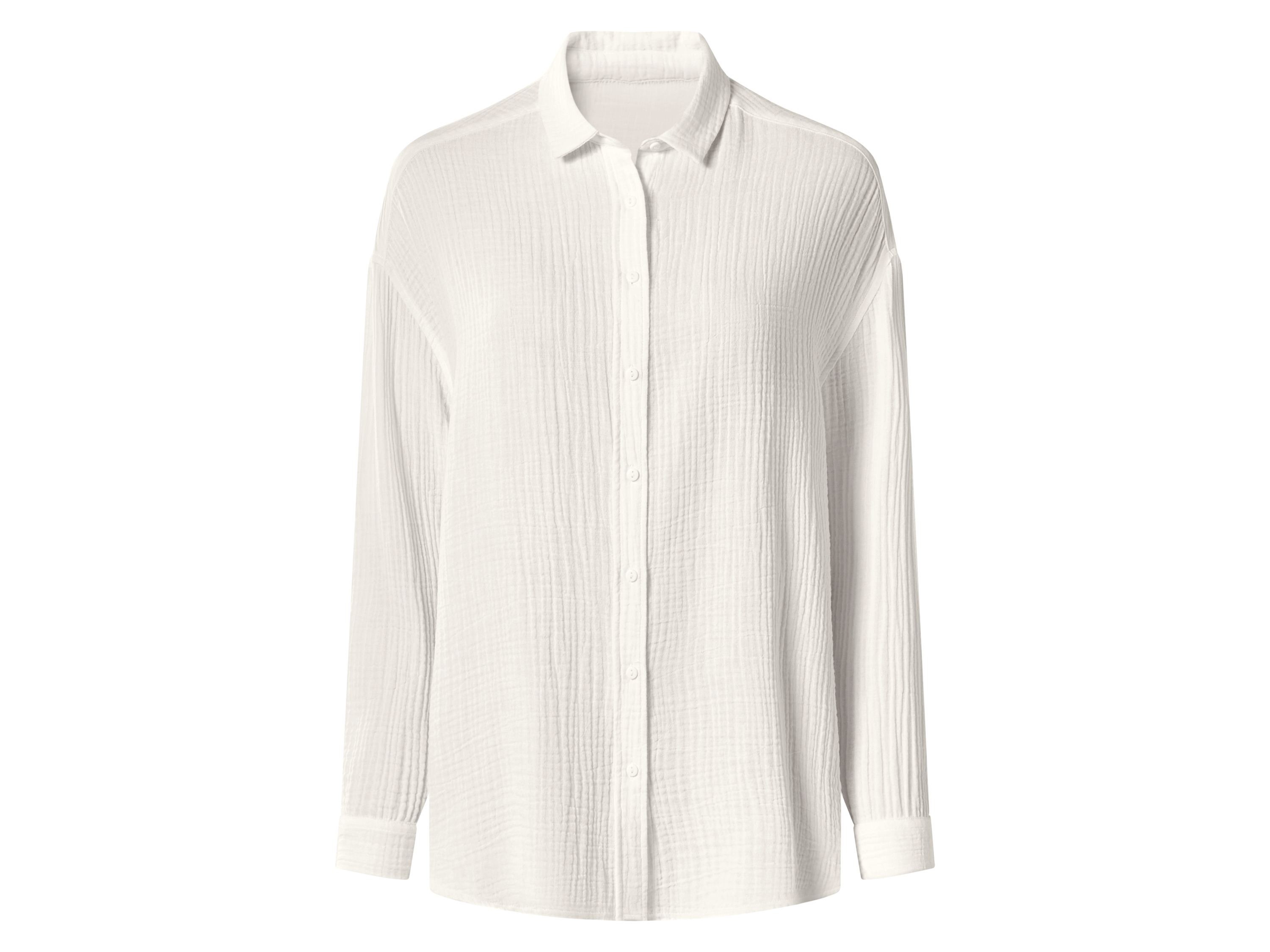 ESMARA® Damen Musselin-Bluse (Weiß, M(40/42))"" - Farbe: weiss