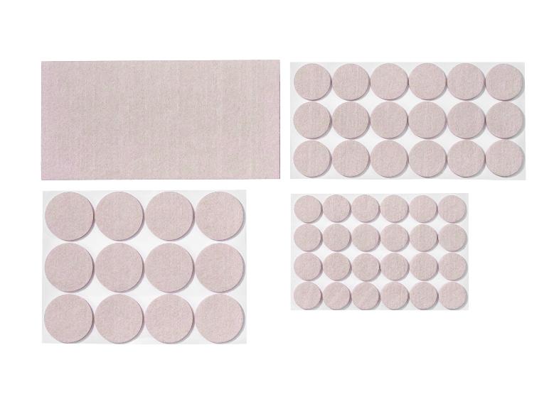 Set Filz-Schutzpads in rechteckigen und runden Formen.