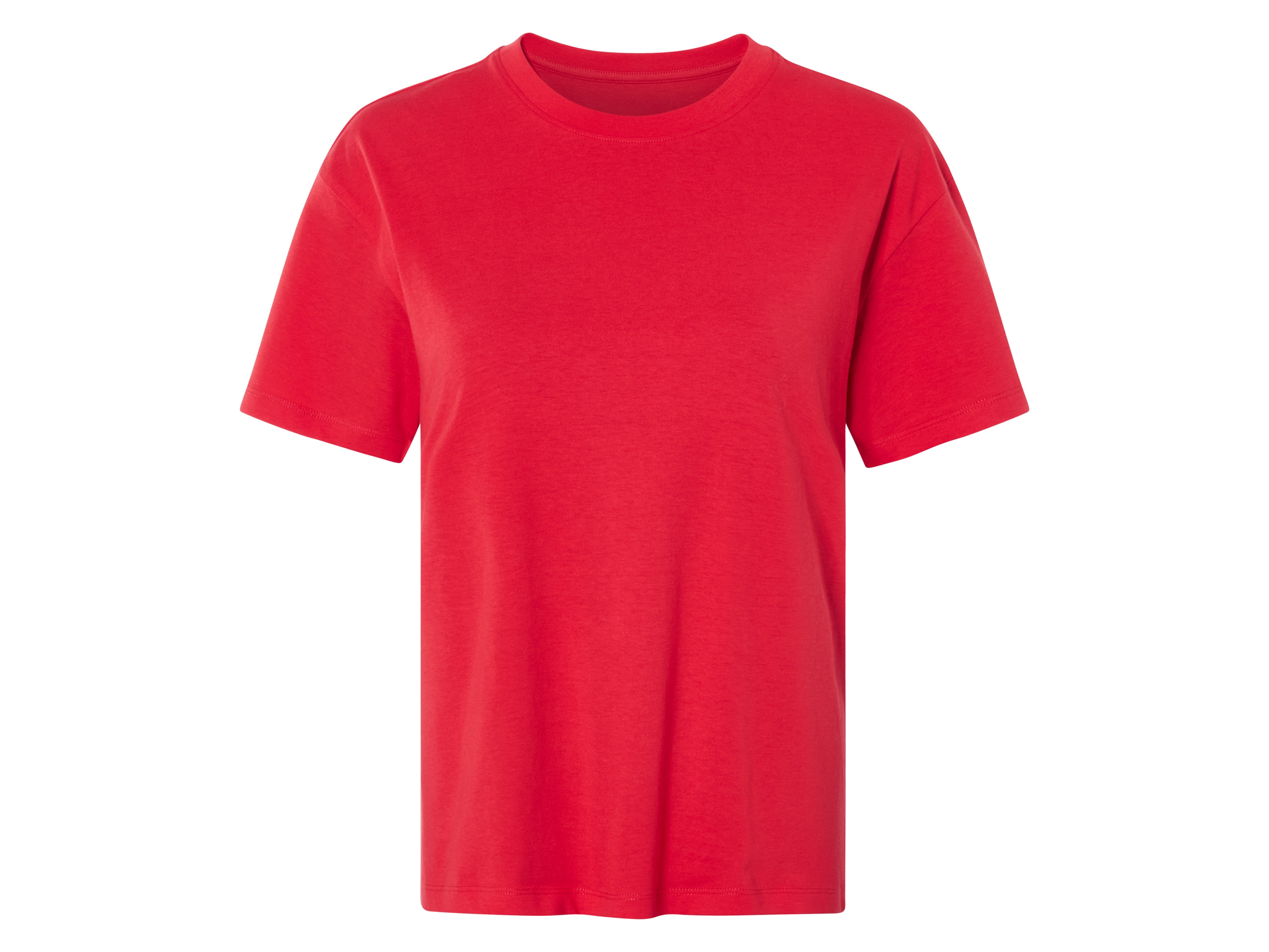 esmara® Damen T-Shirt Lidl (Rot, L(44/46))““ | Rot: Print auf dem Rücken Produktmerkmale tabletd Farbe: blau