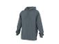 Einfarbiger dunkelgrauer Hoodie mit Kordelzug