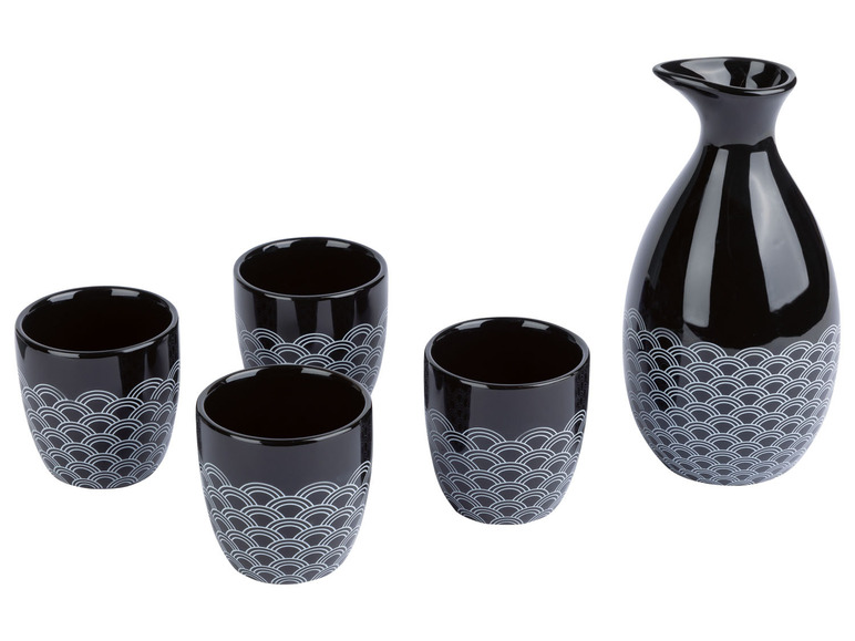 Gehe zu Vollbildansicht: ERNESTO® Sake-Set, 5-teilig, Steingut - Bild 6