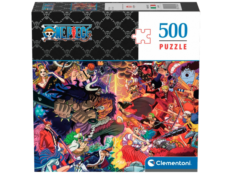 500-Teile-Puzzle von One Piece mit farbenfrohem Anime-Motiv.
