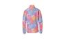 Fleecejacke mit Batikmuster in Pink, Blau und Orange