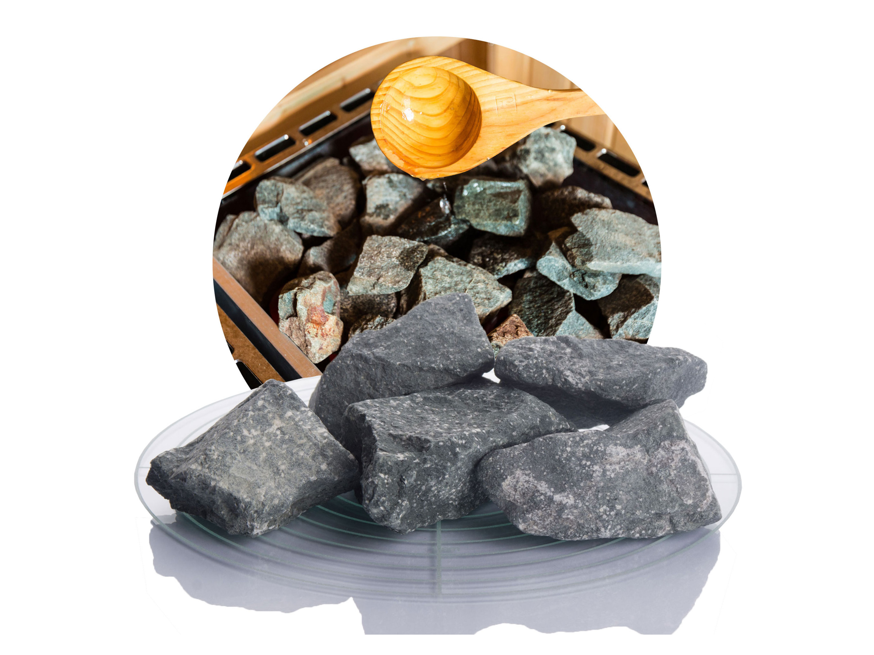 SCHICKER MINERAL Deutsche Saunasteine (50-80 mm, 20 kg)