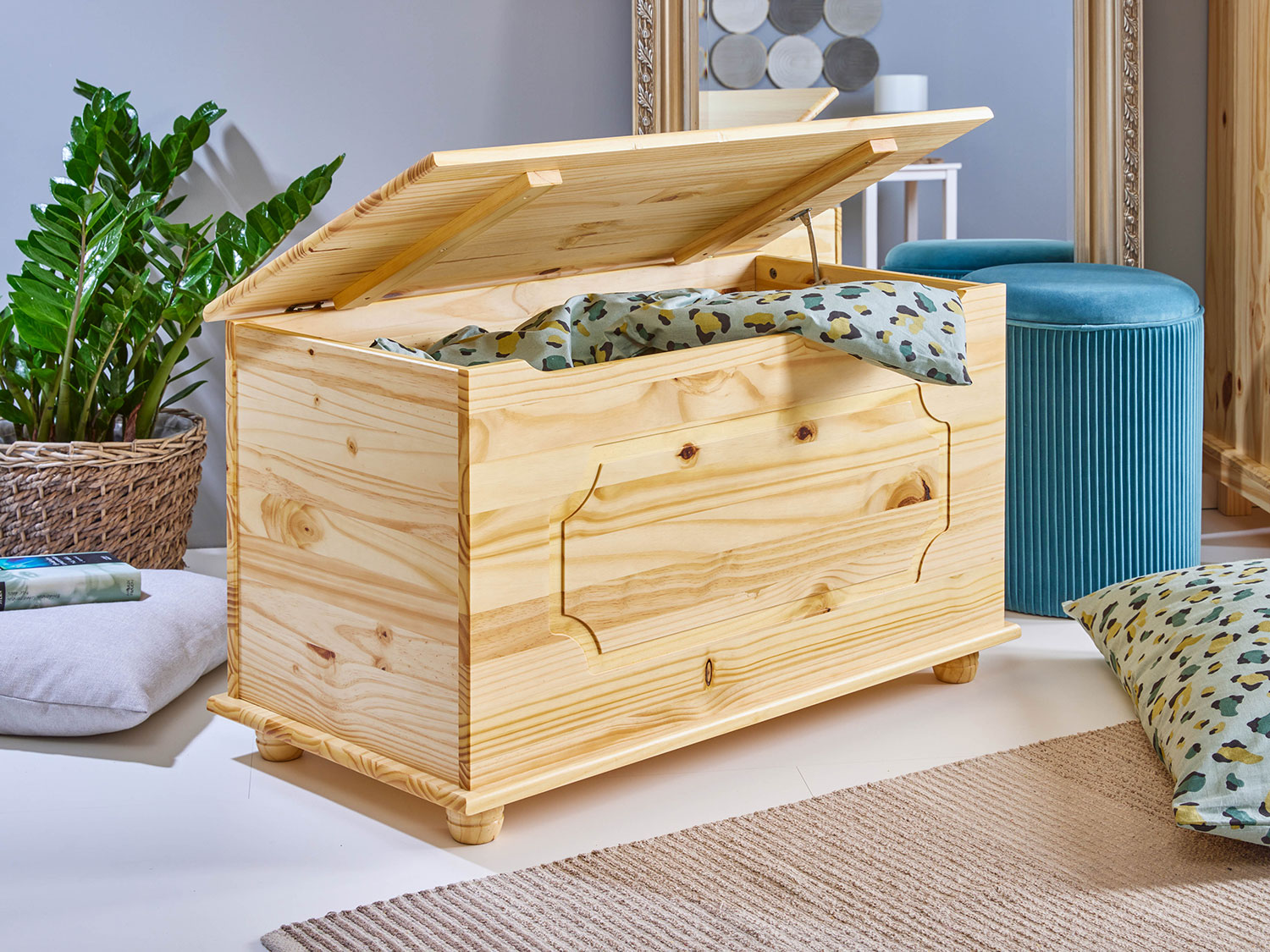 Thumbnail - Inter Link Massivholztruhe Emel (Natur)