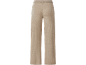 Beige gestrickte weite Hose.