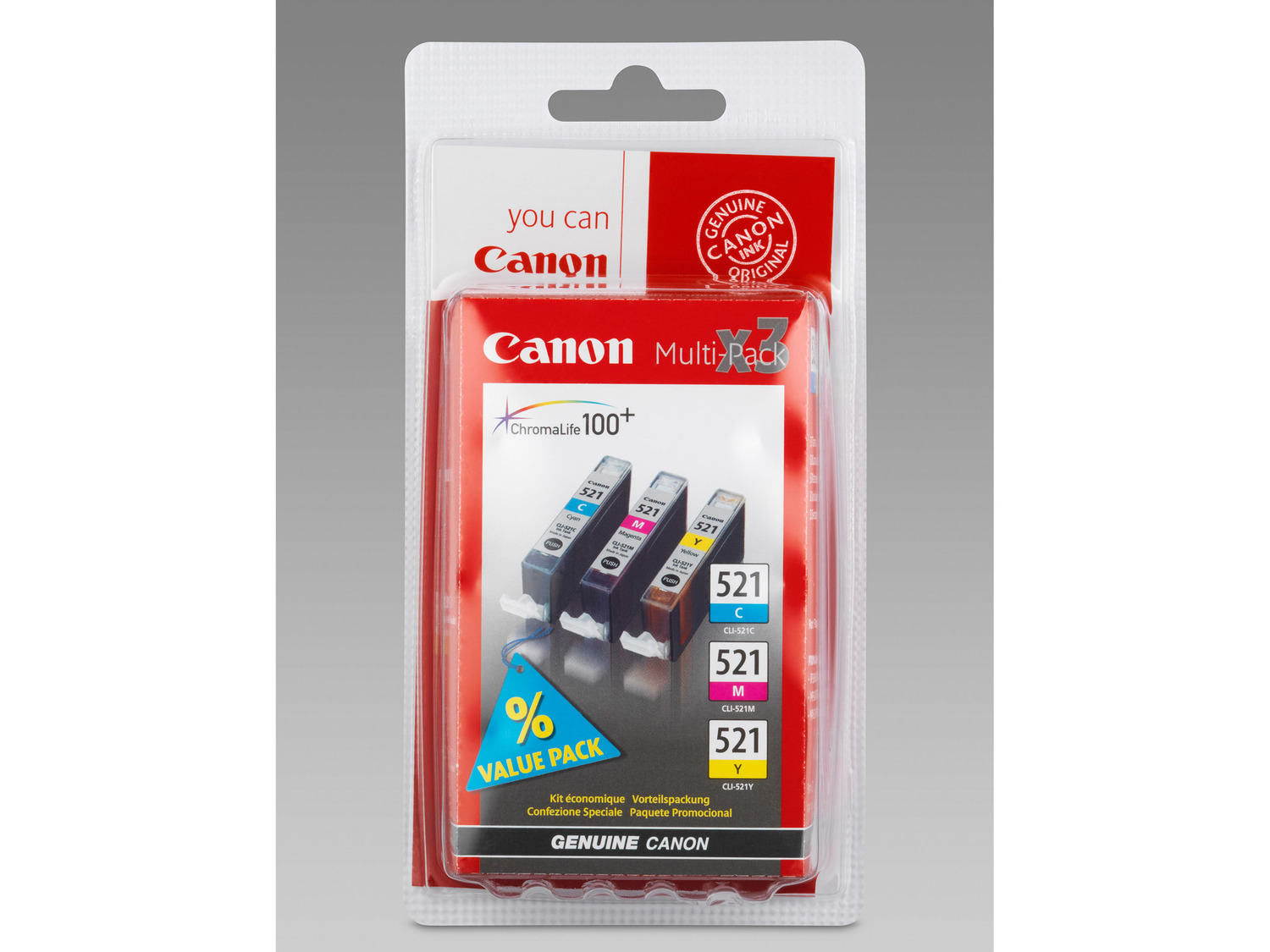Tintenpatronen Cyan/Magenta/… »CLI-521« Canon Multipack