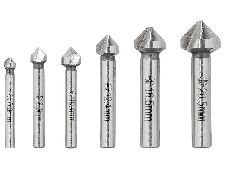 Set mit 6 Senkbohrern in verschiedenen Größen