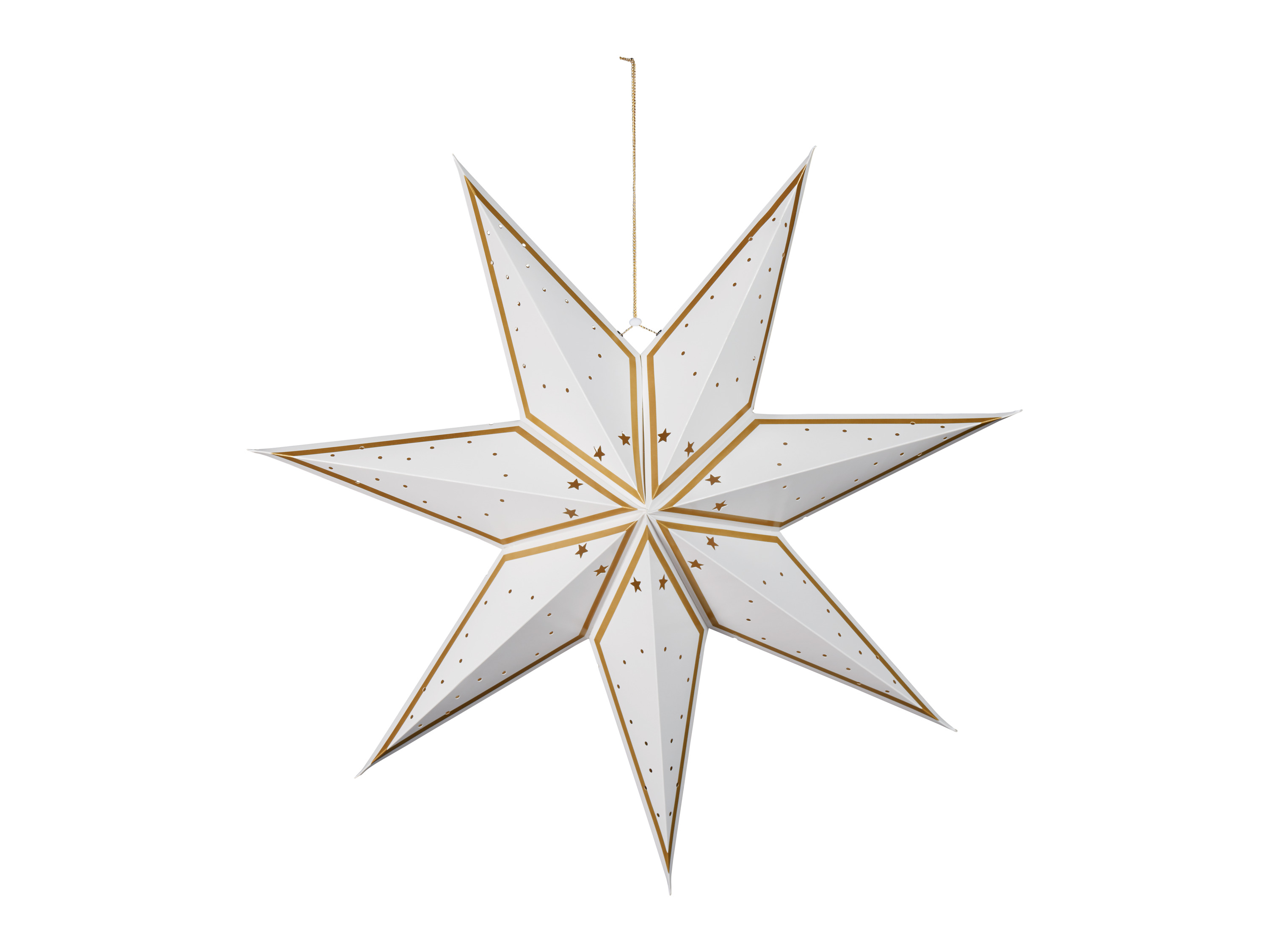 Thumbnail - LIVARNO home Weihnachtsstern Papier LED (Rahmen/cremeweiß/gold)